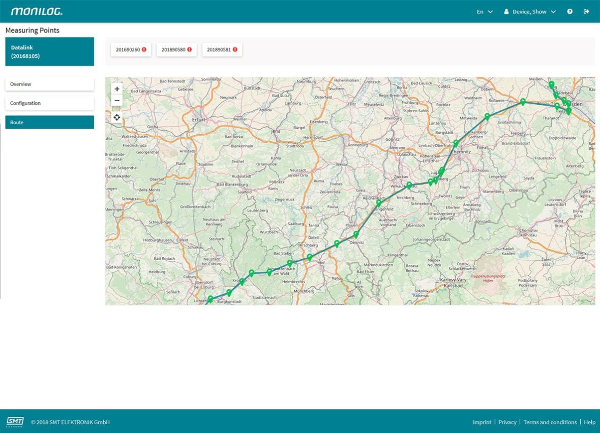 Transportation route MONILOG